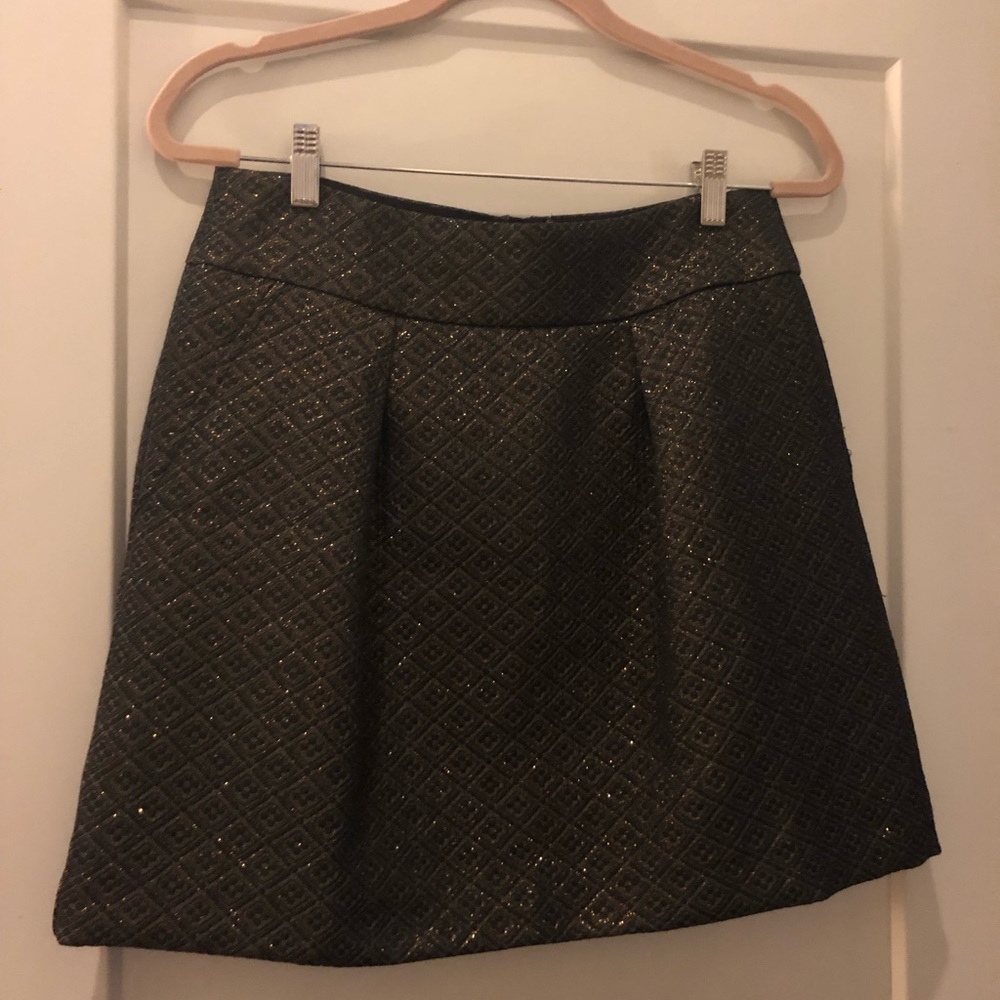 LOFT Black and gold skirt